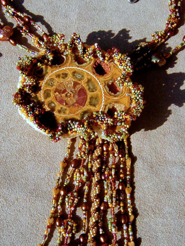 Detail of Madagascar Ammonite Necklace
