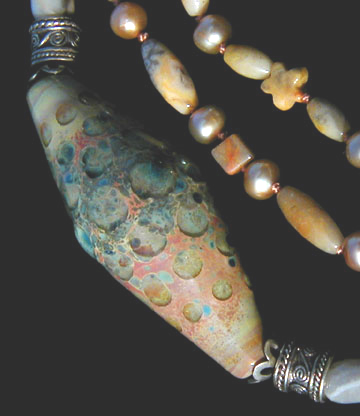 Detail of Avocado Cabochon Necklace