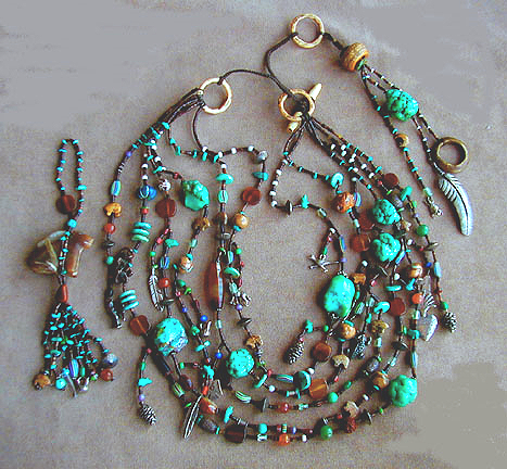 Detail of Zuni Bear necklace