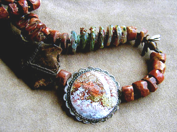 Detail of Fossil Deer Necklace