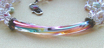 Detail of Olive Glass Necklace