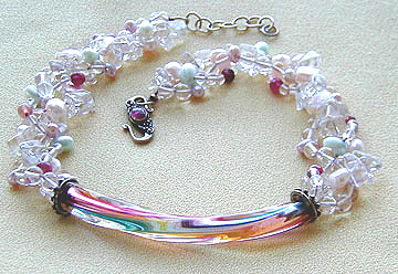 Olive Glass Necklace