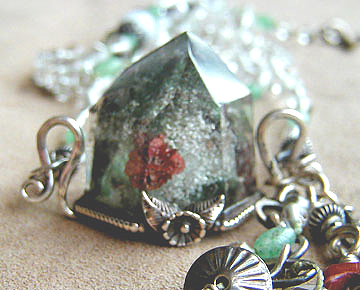Detail of Quartz Phantom Necklace