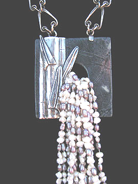 Detail of Bamboo Waterfall Necklace