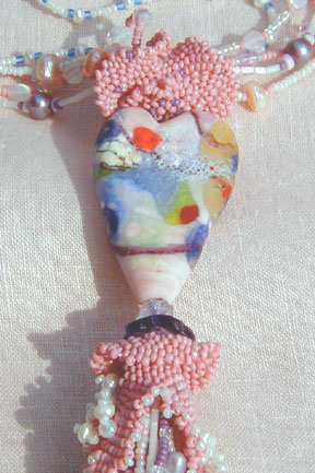 Detail of Pink Heart Necklace