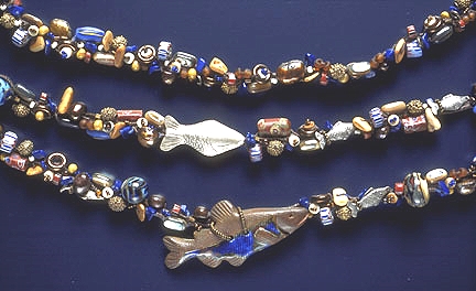 Detail of Raku Fish Necklace