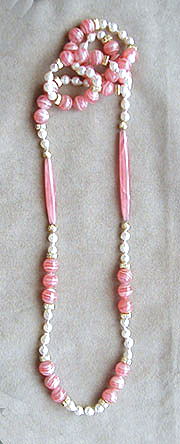 Rhodocrosite Pearl Necklace