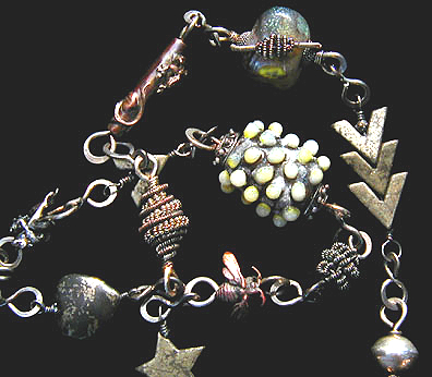 Detail of Shrimp Bead Necklace