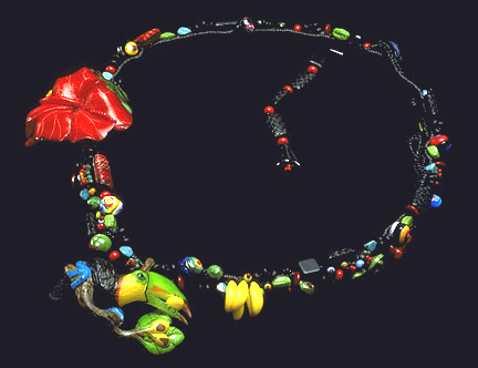 Toucan Hibiscus Necklace