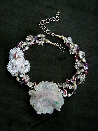 Amethyst Rosette Necklace