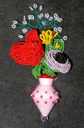 Torus Flower Vessel Pin