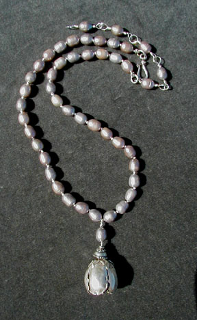 Silver Rose Necklace