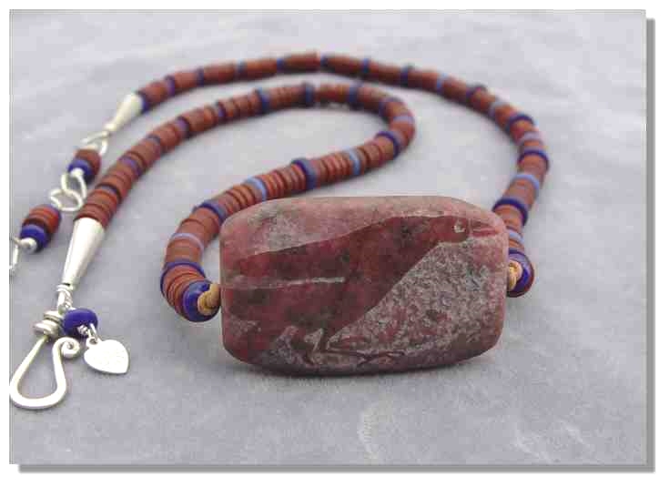Rhodonite Raven Necklace