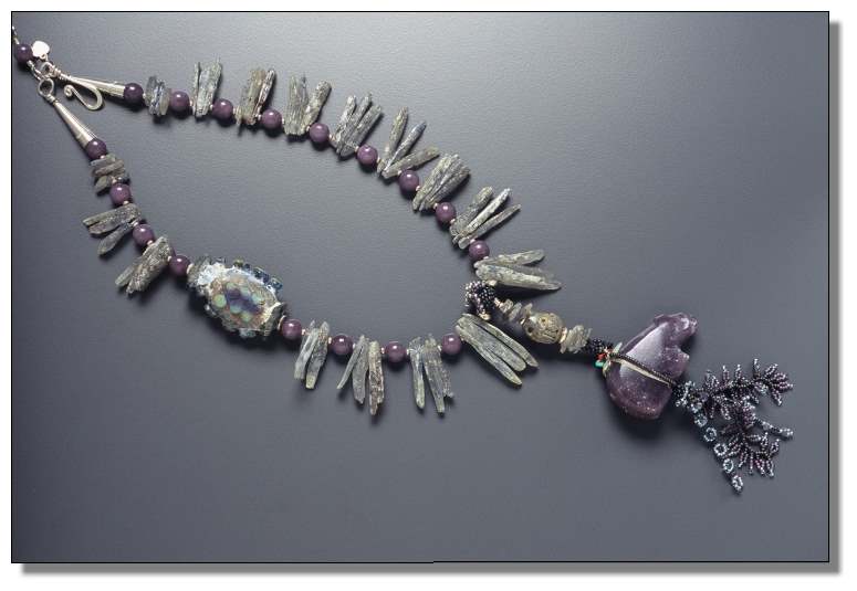 Blueberry Medicine Bear Necklace