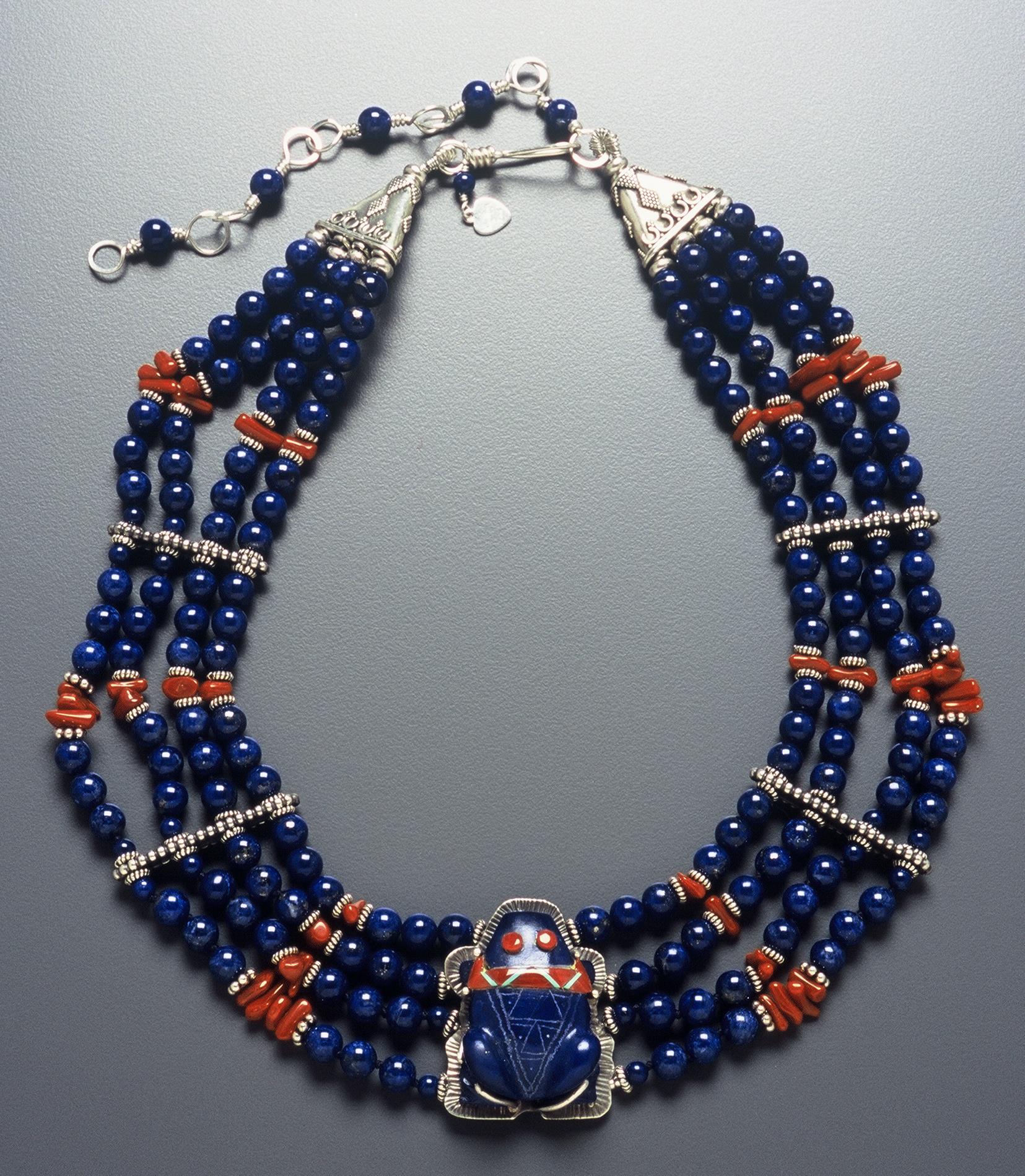 Detail of Deco Frog Necklace