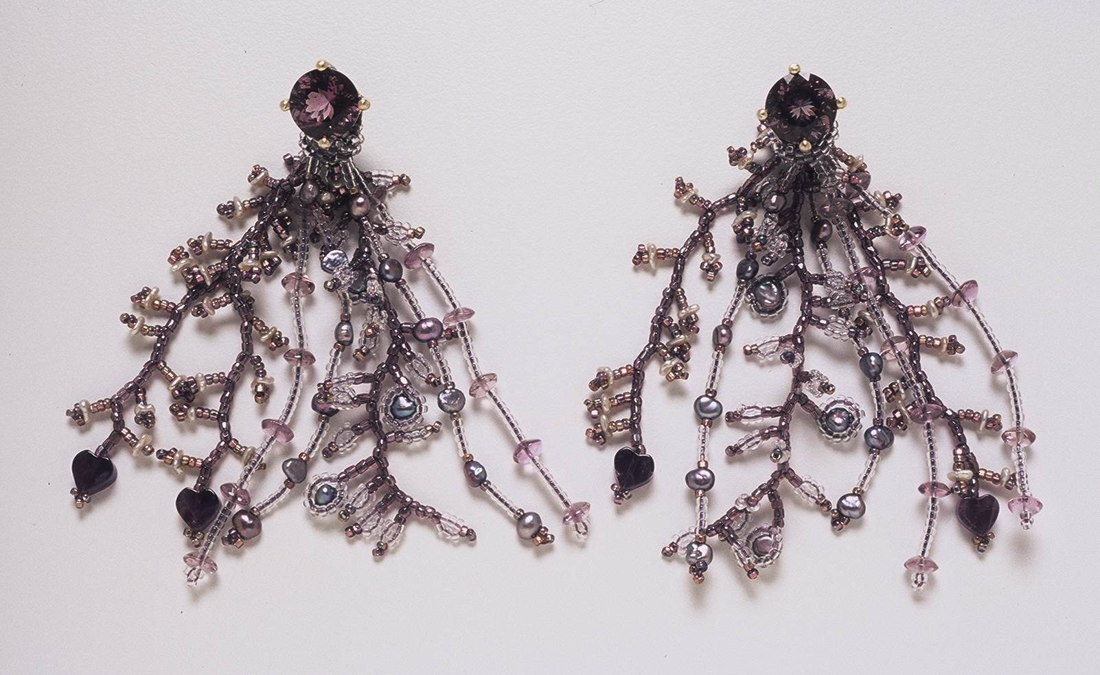 Detail of Amethyst Earrings