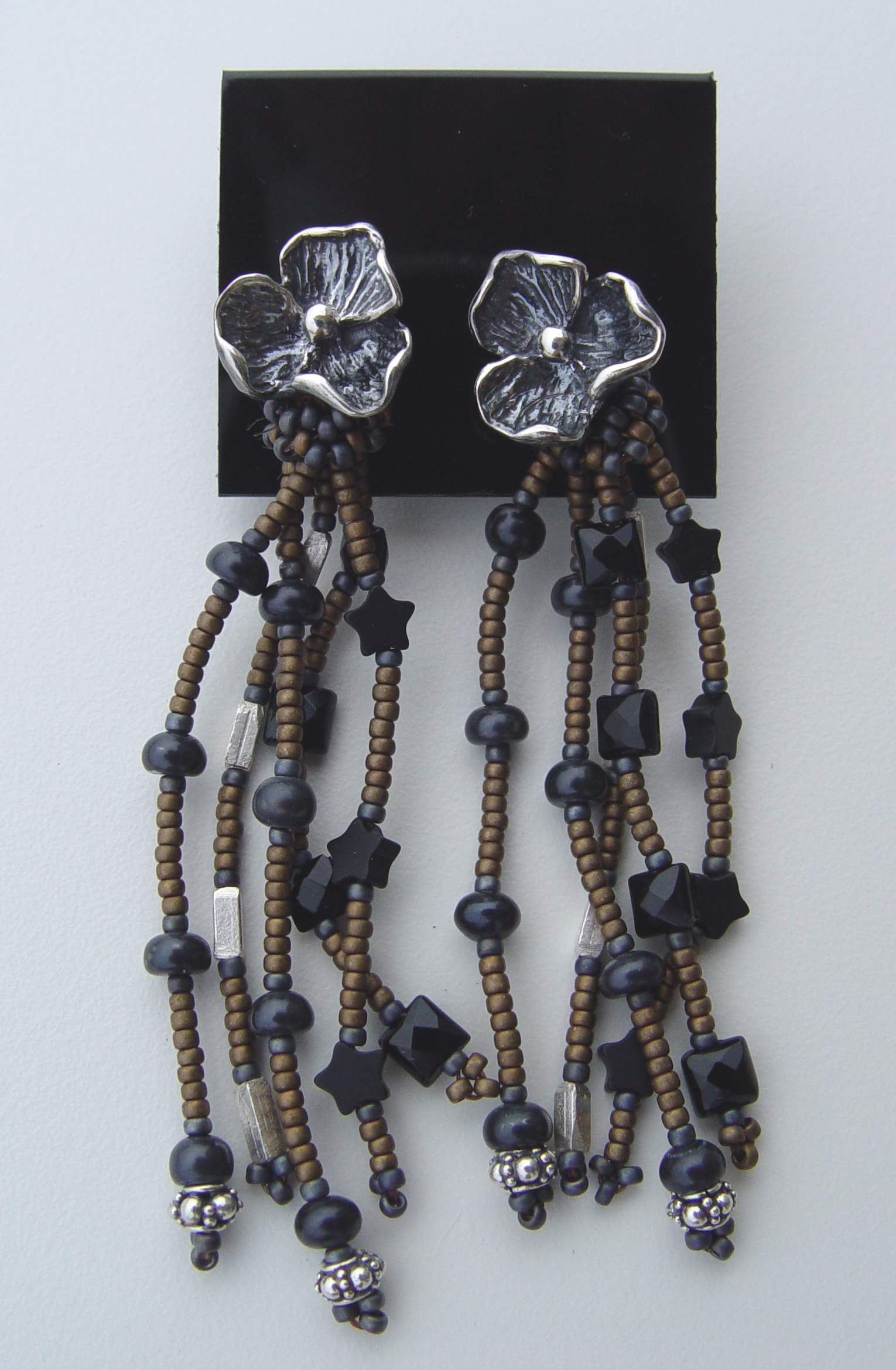 Detail of Desert Solitaire Earrings