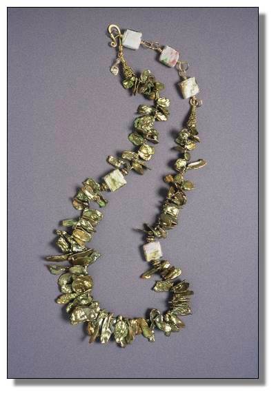 Green Keshi Necklace