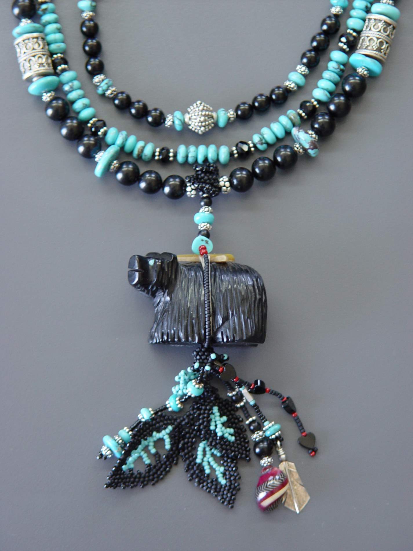 Detail of Wooly Bear Necklace