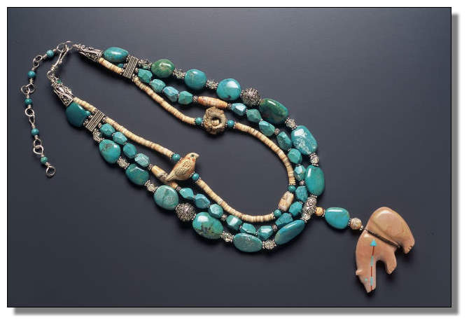 Dolomite Medicine Bear Necklace