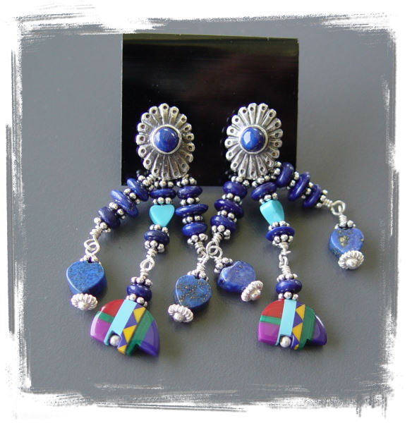 Multi-colored Bear Earrings