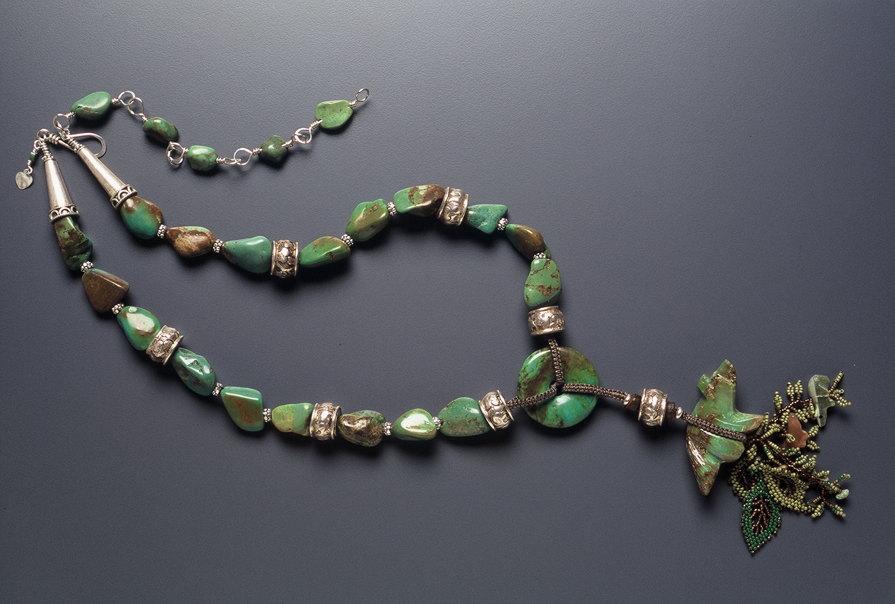 Detail of Green Wolf Necklace