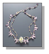 Lavender and Lime Necklace