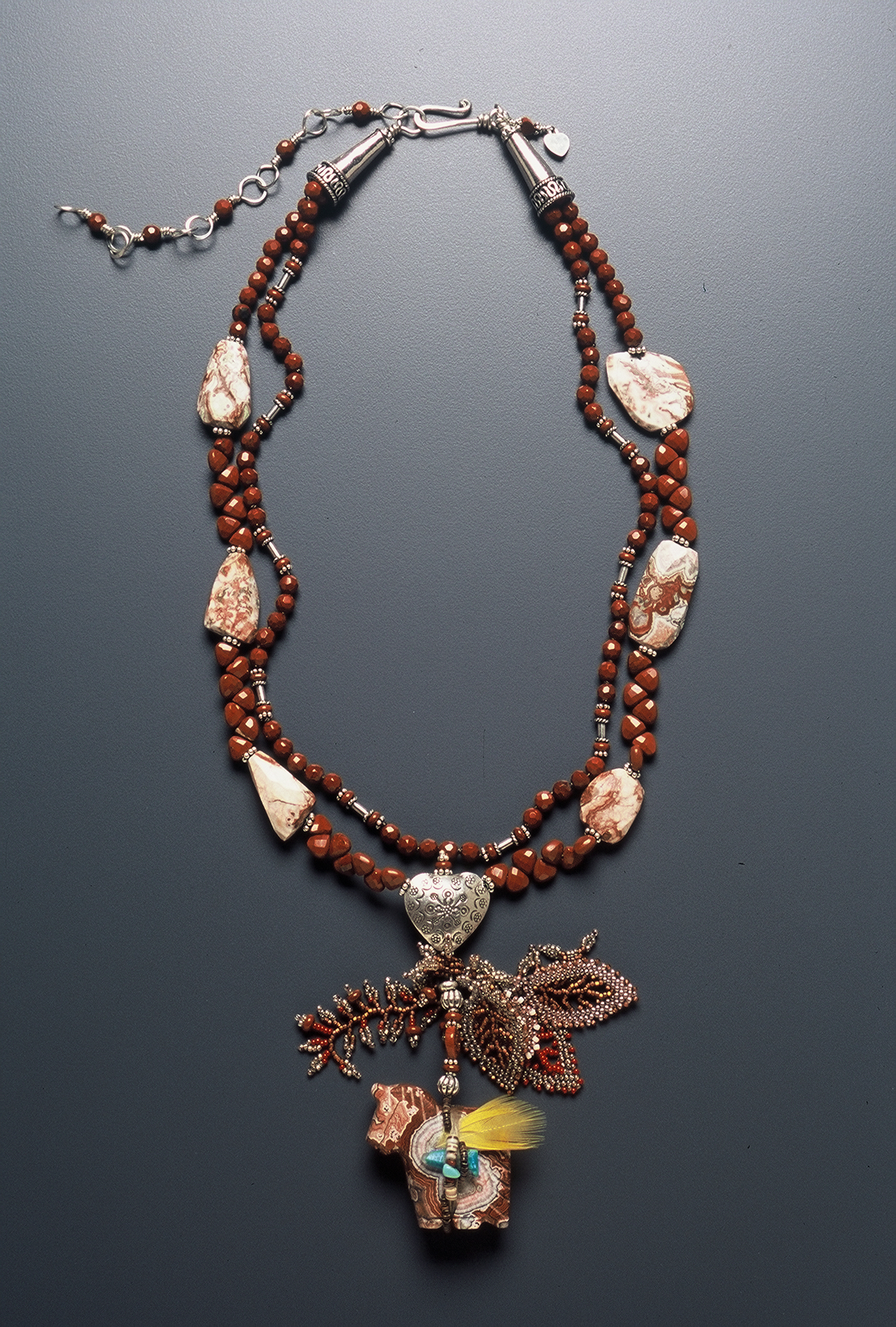 Detail of Red Spirit Pony Necklace