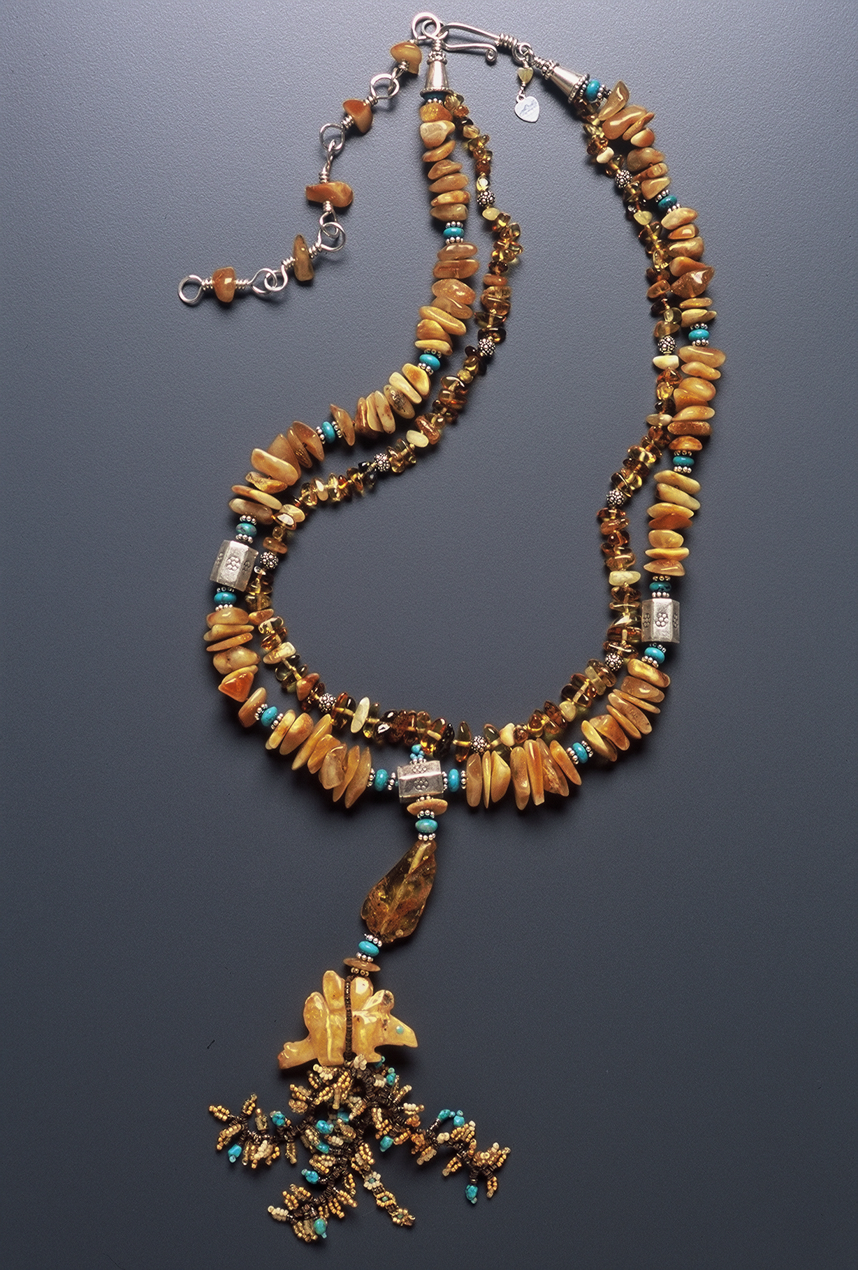 Detail of Stegosaurus Necklace