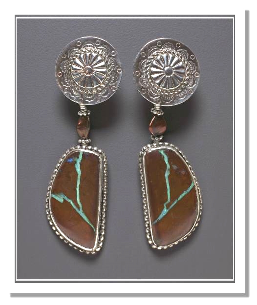 Green Lightning Earrings