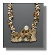 Moon Over Waves Necklace