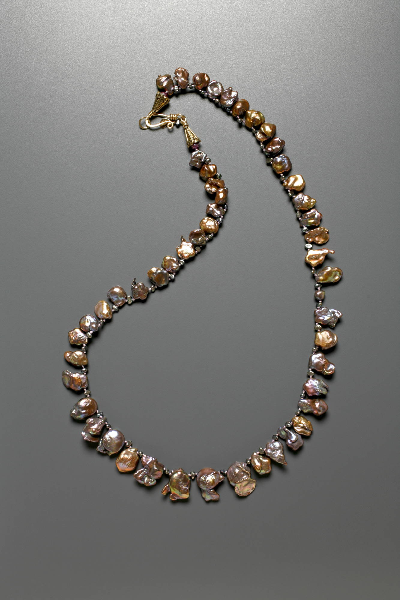 Detail of Purple Pearls Necklace