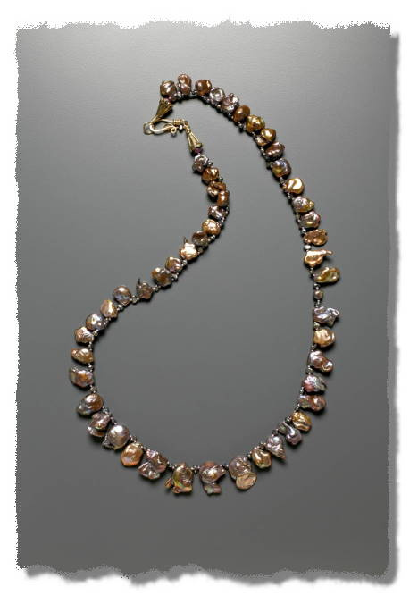 Purple Pearls Necklace