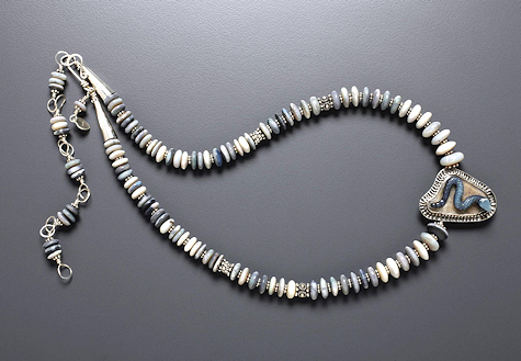 Little Blue Snake Necklace - Mary Hicklin Little Blue Snake Necklace