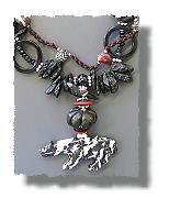 Cougar with Tektites Necklace