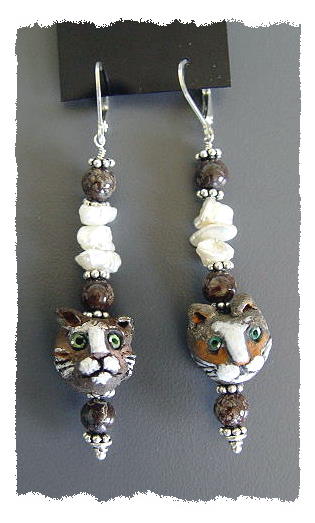 Brown Kitty Earrings - Mary Hicklin Brown Kitty Earrings