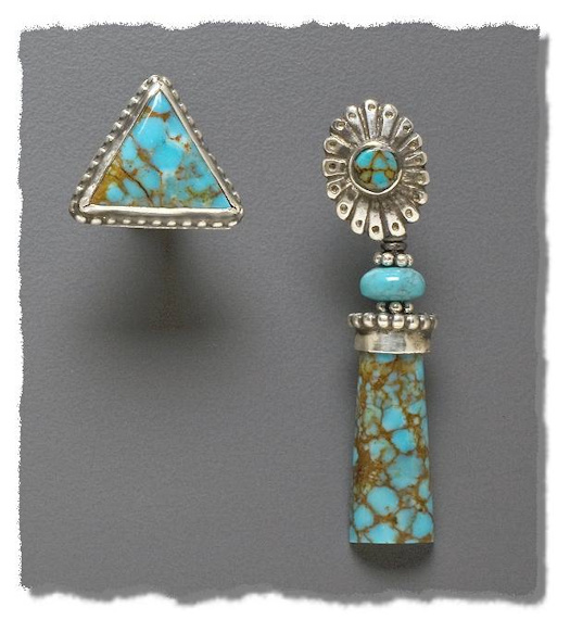 Odd Turquoise Earrings - Mary Hicklin Odd Turquoise Earrings