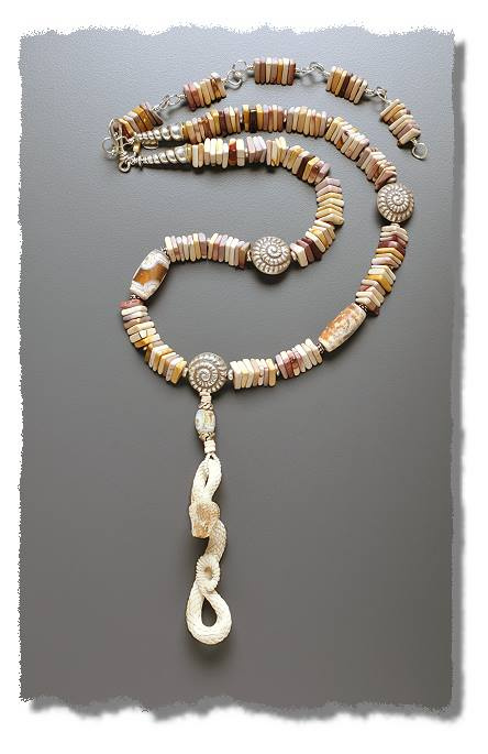 Fossil Ivory Rattlesnake Necklace - Mary Hicklin Fossil Ivory Rattlesnake Necklace