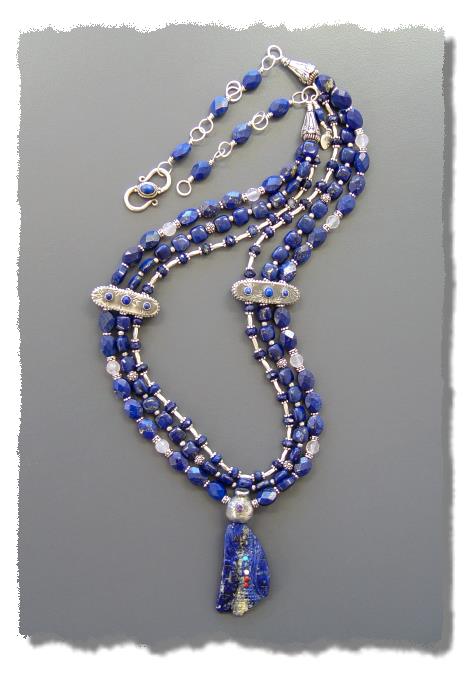 Lapis Corn Maiden Necklace - Mary Hicklin Lapis Corn Maiden Necklace