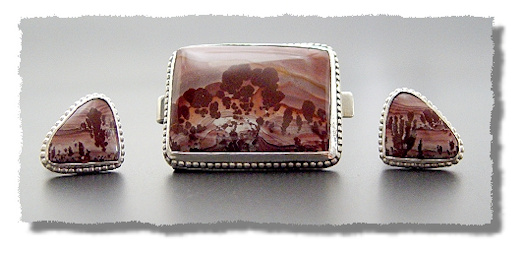 Piñon and Saguaro Tiebar & Cufflinks