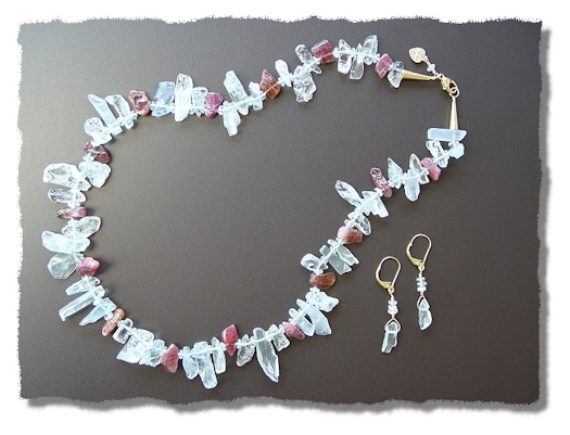 Aquamarine and Tourmaline Set