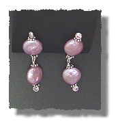 Pink Coin Pearl Earrings