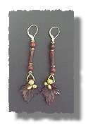 Mahogany Leaf Earrings