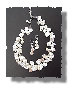 White Keshi Necklace