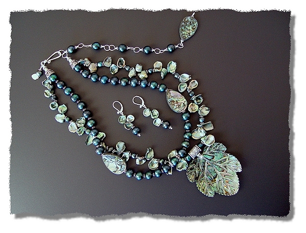 Abalone Leaf Necklace - Mary Hicklin Abalone Leaf Necklace