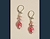 Ruffled Rhodochrosite Earrings