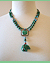 Malachite Bear Necklace on model