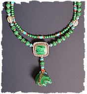 Malachite Bear Necklace