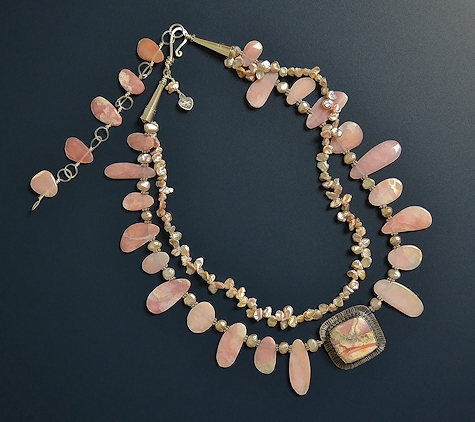 Peruvian Pink Opal Necklace - Mary Hicklin Peruvian Pink Opal Necklace