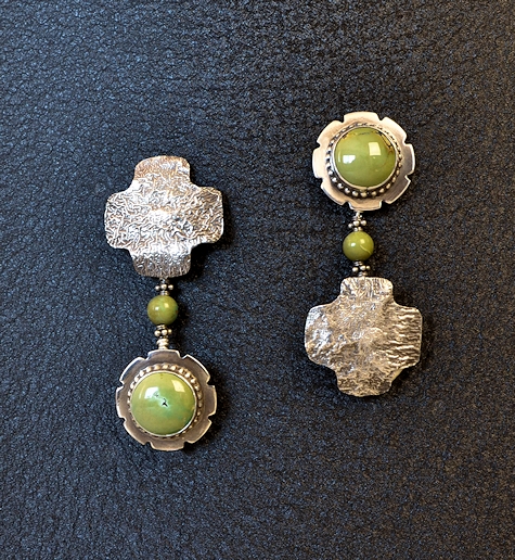 Green Turquoise Four Winds Earrings